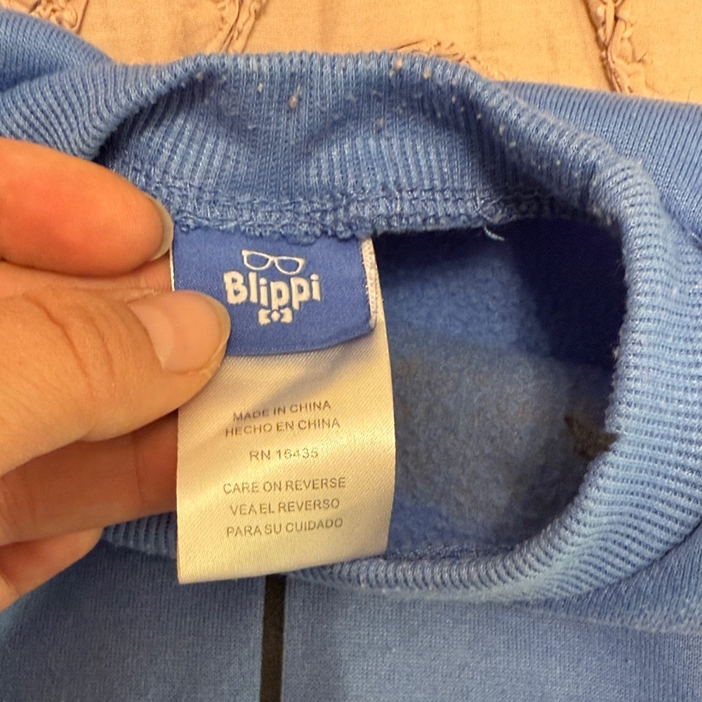 Blue Kids blippi Sweatshirt - Picture 3 of 6
